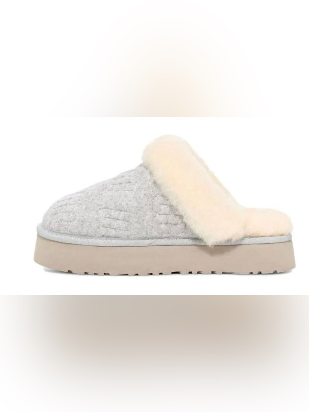 UGG platform Disquette Felted slippers.